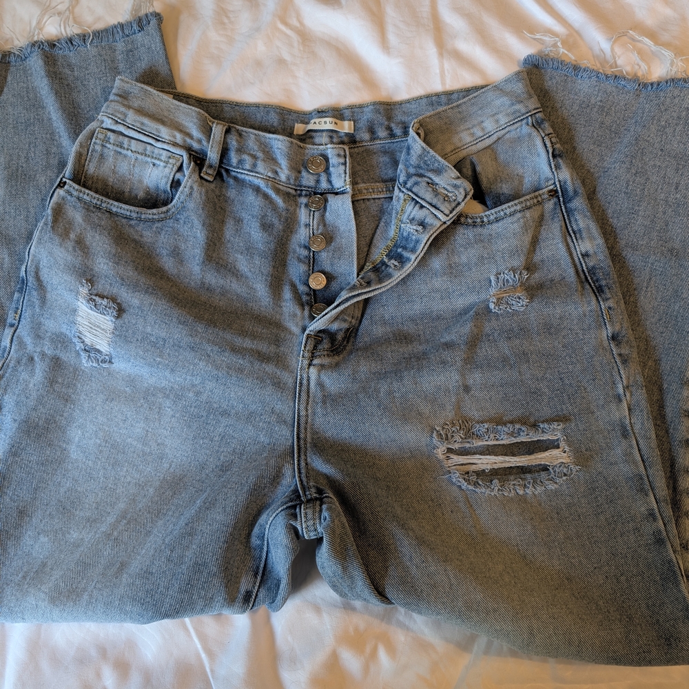 PacSun Women's Straight Leg Jeans - Light Blue